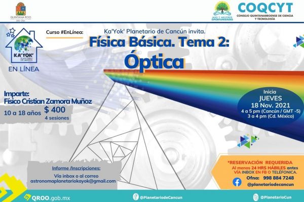 FÍSICA BÁSICA Tema 2: ÓPTICA (Curso - EnLínea)