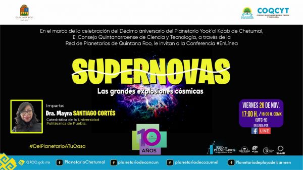 SUPERNOVAS Conference. THE LARGE COSMIC EXPLOSIONS - Online