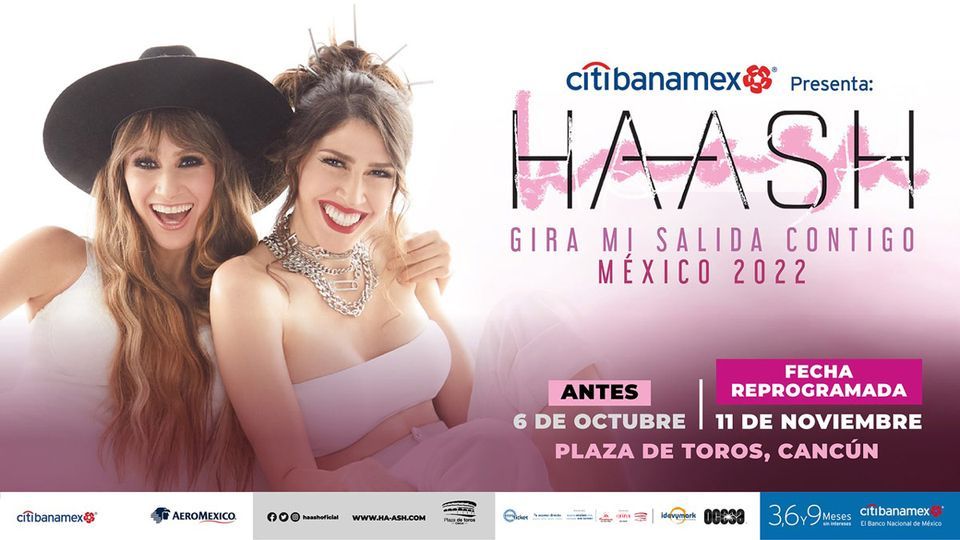HAASH "Mi Salida Contigo" Conciertos Cancun Elfest.mx