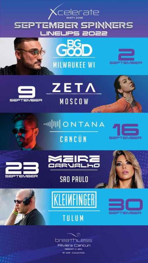 SEPTEMBER SPINNERS 2022 Fiestas Cancun Elfest.mx