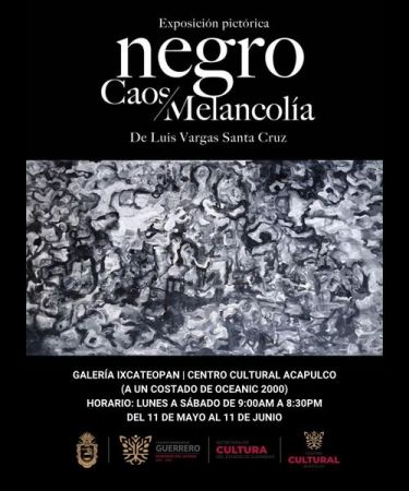 Exposición pictórica "Negro Caos / Melancolía", del artista Luis Vargas Santa Cruz