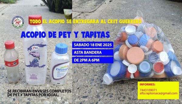 ACOPIO DE ENVASES PET Y TAPITAS