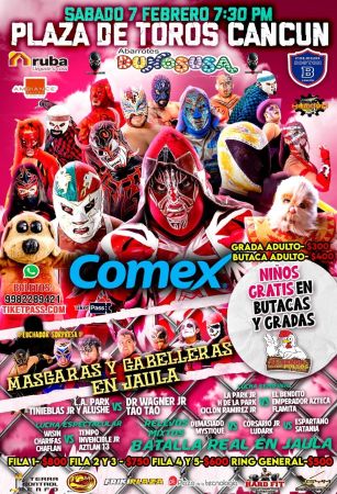 MÁSCARAS Y CABELLERAS EN JAULA