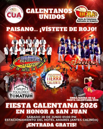 Fiesta Calentana unidos CUA y UCRA 2026