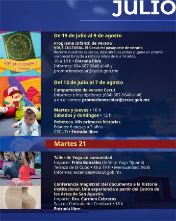 Calendar of activities