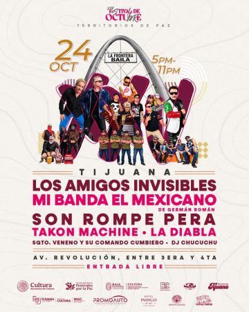 Los Amigos Invisibles, Mi banda el Mexicano, Son Rompe Pera, Takon Machine, La Diabla